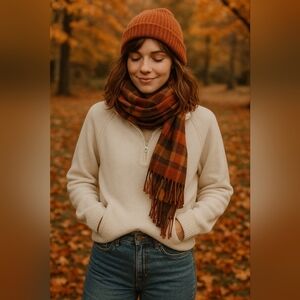 Vintage Heathcote Quarter-Zip Sweater | Ivory Knit Pullover | Minimalist Retro L